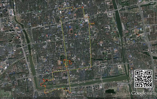 上次步行苏州的路线图