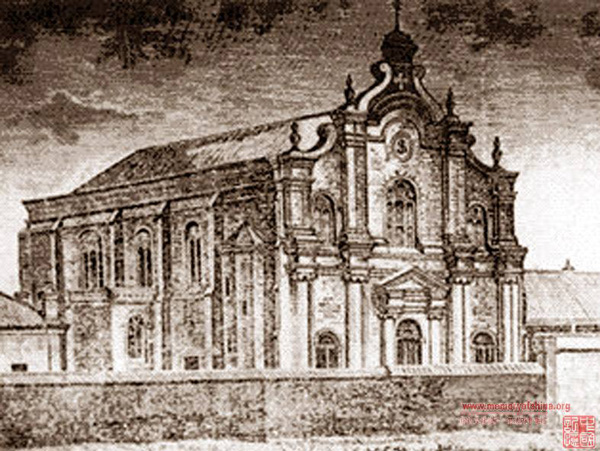 网上流传的模糊的紫竹林教堂复原图
