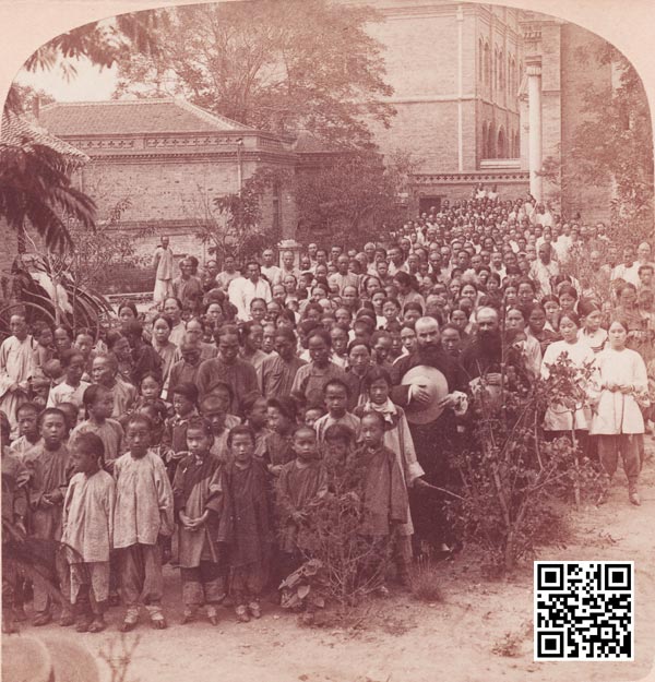 1900年在紫竹林教堂避难的教民